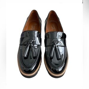 Franco Sarto Women's Carolynn Lug Sole Tassel Loafers Size 9.0 Wide